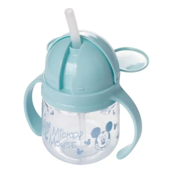 Caneca Para Bebê Com Canudo Automático Mickey 350 Ml