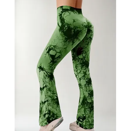 Calza Deportiva  Pata Ancha Flare Push Up Leggings