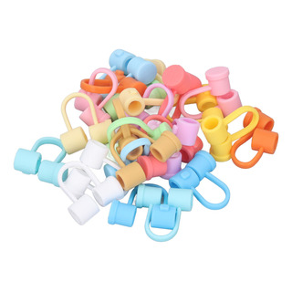 24pcs Tapas Reutilizable Para Popotes De Pajitas Cubre Tapa 24pcs Tapas Reutilizable Para Popotes De Pajitas Cubre Tapa