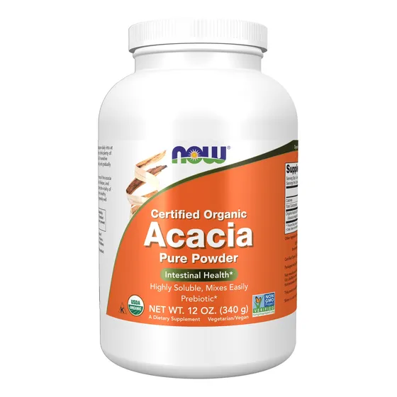 Polvo Puro De Acacia De Supplement Now Foods, 355 Ml, Certif