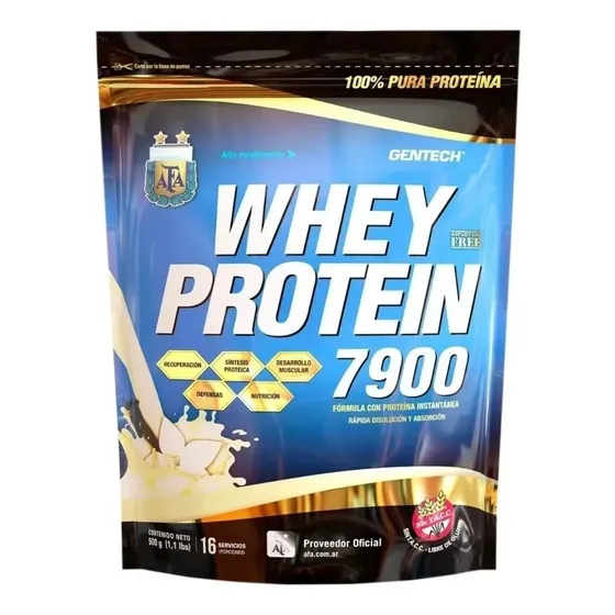 Suplemento Gentech Whey Protein 7900 Vainilla X 500 G