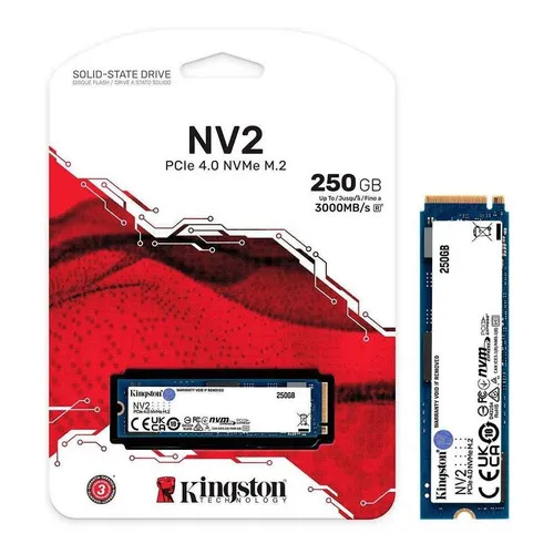 SSD Kingston Nv2 de 250 GB, M.2 2280, Nvme Pcie 4.0 X4, Lectura