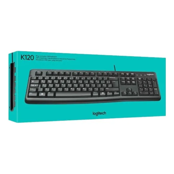 Teclado Usb Logitech K120 Perfil Plano En Español