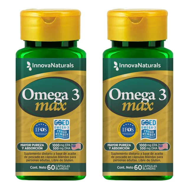 Pack 2 Innovanaturals Omega 3 Max Aceite De Pescado Cápsulas
