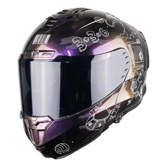 Casco Kov Abatible Rick Y Morty Tornasol Certificado Dot