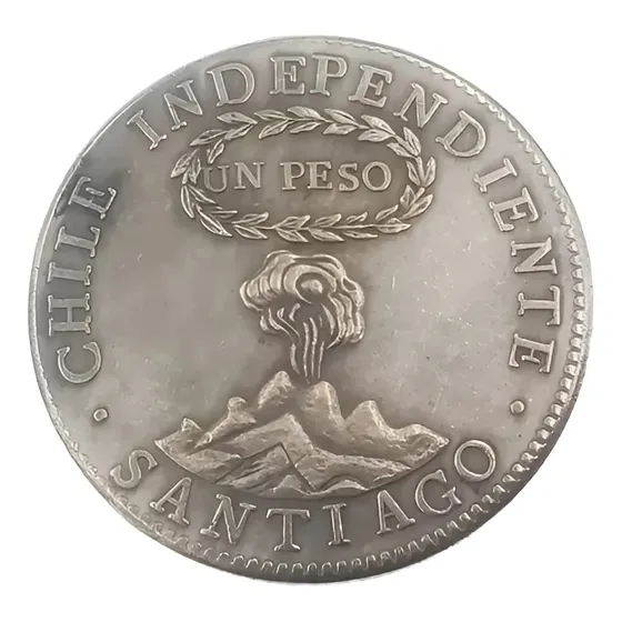 Moeda De 1 Peso Chile - Independente De Santiago 1817- Cópia