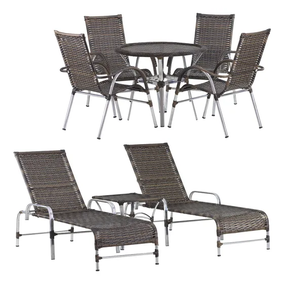 Kit Piscina Espreguiçadeiras Mesas Cadeiras Varanda