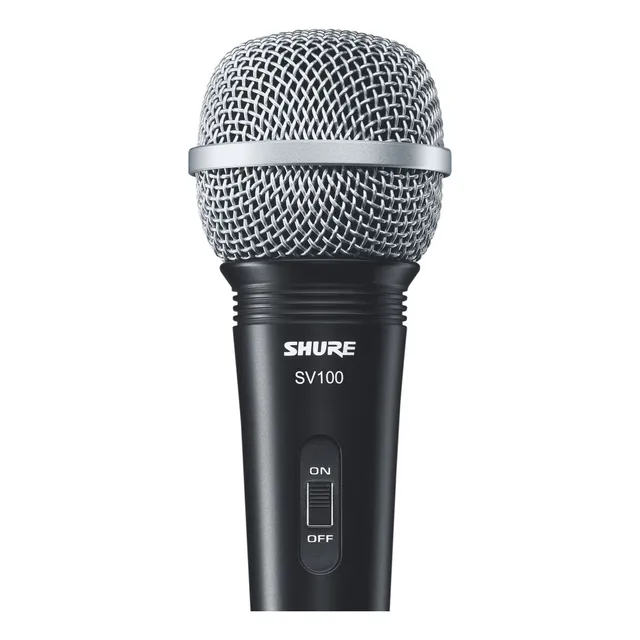 Microfono Dinamico Sv100 Shure Color Negro