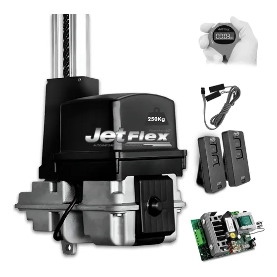Kit Motor Portão Eletrônico Basculante Ppa Jet Flex 1/4 3s