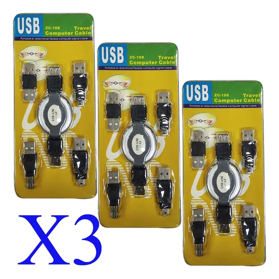 Kit Puertos Usb Alargador Impresora Mini Usb Macho Macho