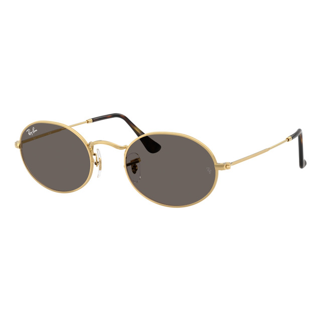 Óculos De Sol Ray-ban Oval Rb3547n001b151 Dourados Dourado Preto Óculos De Sol Ray-ban Oval Rb3547n001b151 Dourados Dourado Preto