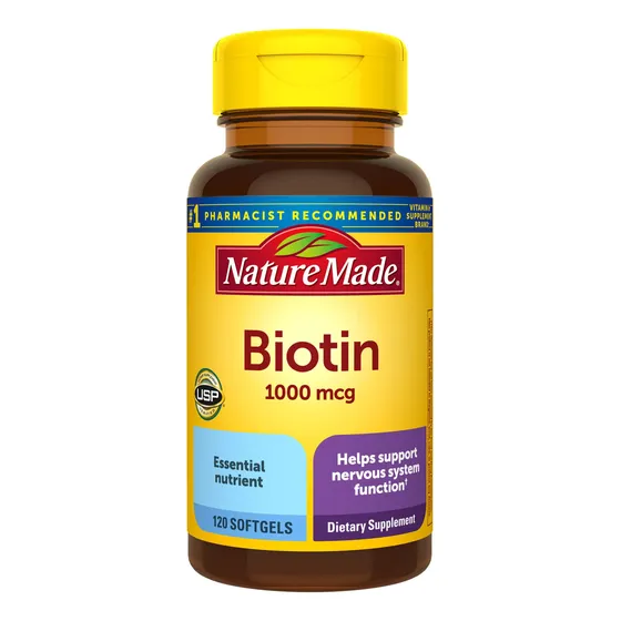 Suplemento De Biotina Natural De 1000 Mcg Para Cabello Y Pie