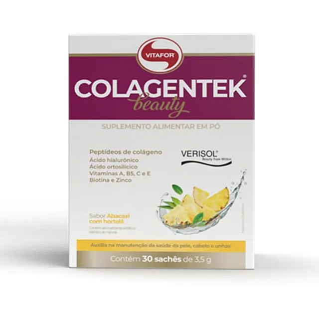 Colagentek Beauty Verisol 30 Sachês 3,5g Abacaxi Com Hortelã