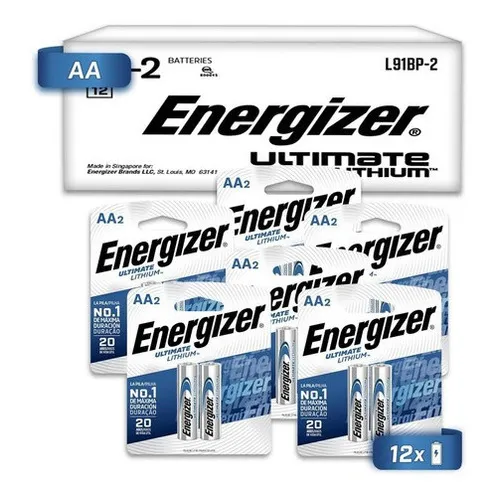 Energizer Litio Aa Blister 12 Unidades 1.5V