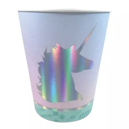 Vaso Polipapel Unicornio Iridiscente X6 Unidades