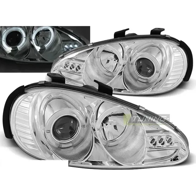 Faros Mazda Mx3 Ojo De Angel Chromo Nuevos Marca Spyder