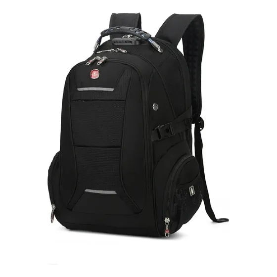 Mochila Antirrobo Sherpa Wxl 1876 Laptop 17 Pulgadas 40 L Urbana Para Viaje Estudios Trabajo Con Candado Puerto USB Color Negro Diseño De La Tela Liso Impermeable