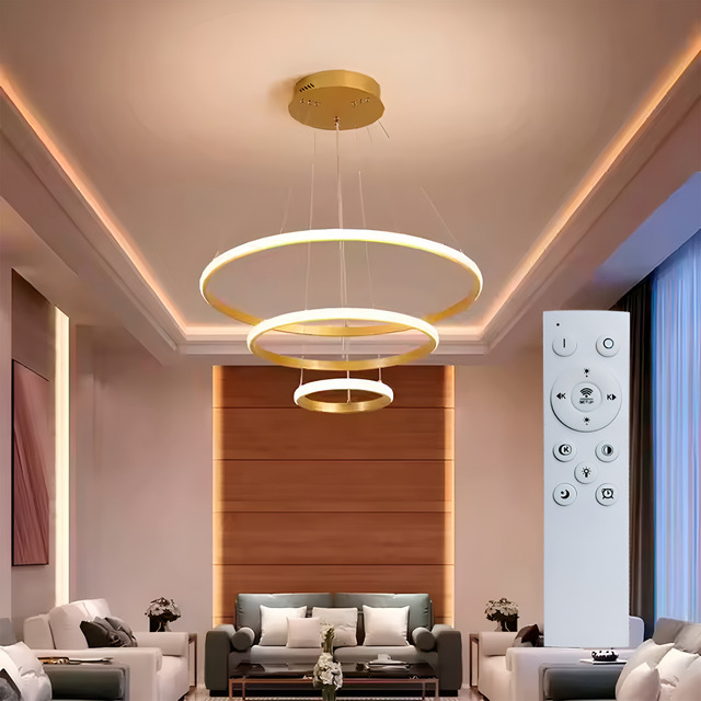 Lustre Pendente Moderno Arcos Led Luminária Sobrepor Teto