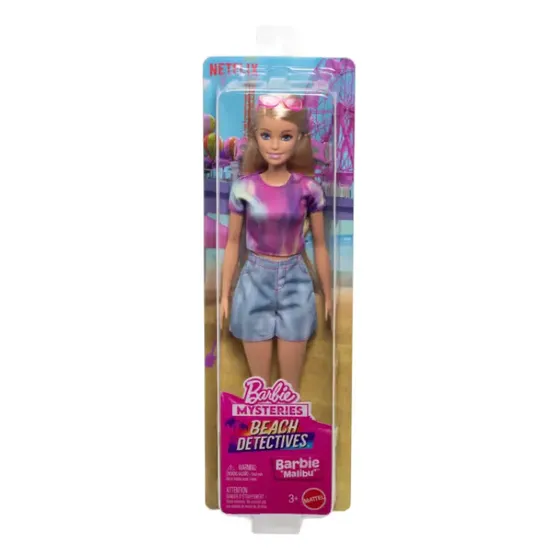 Muñeca Barbie Malibú Detectives en la Playa con Accesorios