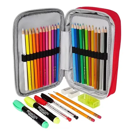 Kit Lapicera 24 Colores +10 Accesorios Faber Castell Msi