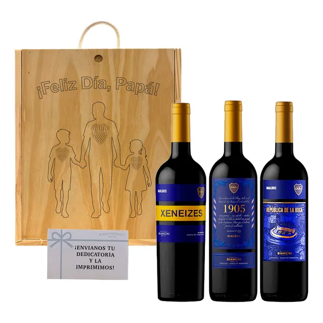 Estuche Vinos Regalo Boca Juniors Xeneize Bianchi Edlimitada