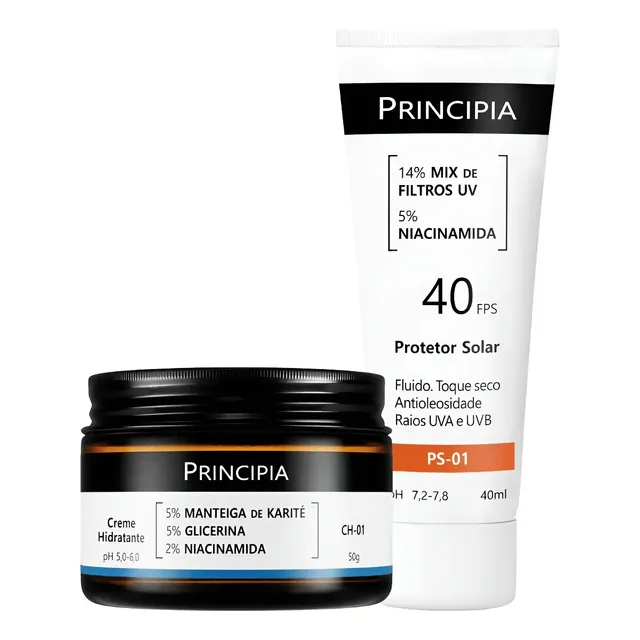 Principia Kit Hidratação E Proteção Ch-01 + Ps-01 Fps 40 Todo Tipo De Pele Dia/noite