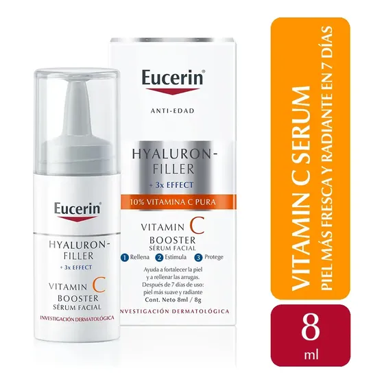 Eucerin HYALURON-FILLER + 3x Effect Serum facial antiedad Vitamin C Booster 8 ml
