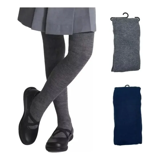 Pack 3 !!! Pantys De Niña Algodón Colegio Talla 0-12 Años