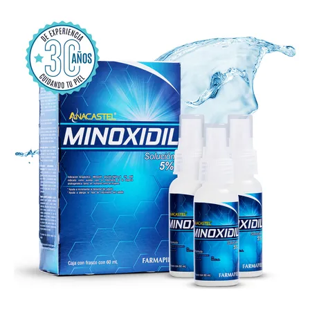Minoxidil 5% Anacastel 6 Pack Solución Tratamiento Cabello Anticaida CapilarCrecimiento Cabello Y Crecimiento Barba Y Bigote Minoxidil Tópico (pack 23 Y 6 Piezas)