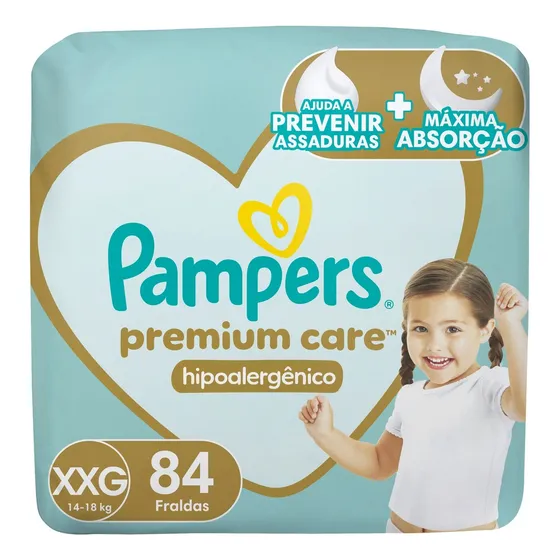 Fralda Pampers Premium Care XXG 84u
