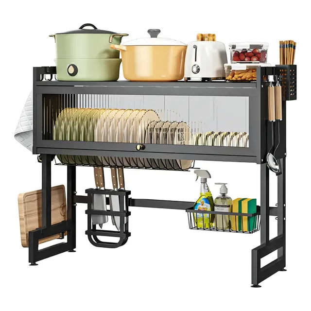 Escurridor De Platos De 2 Niveles 85 Cm Con Tapa