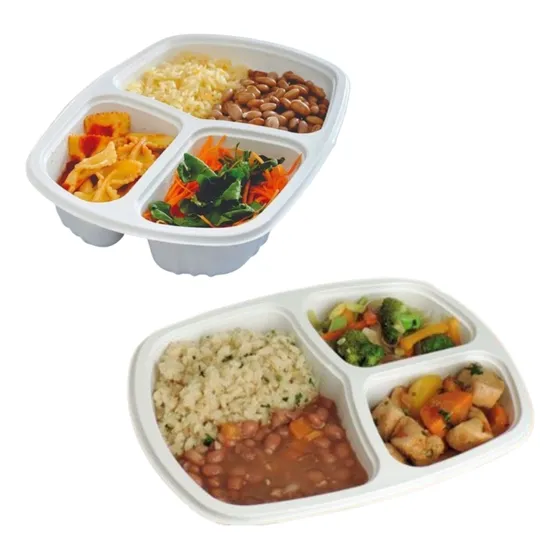 10 Marmita Plastica C/ Divisoria 450 Ml Freezer Microondas 