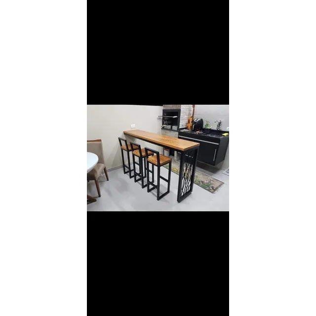 Barra Para Comedor Con 4 Bancos Herrería Lucio Microalambre