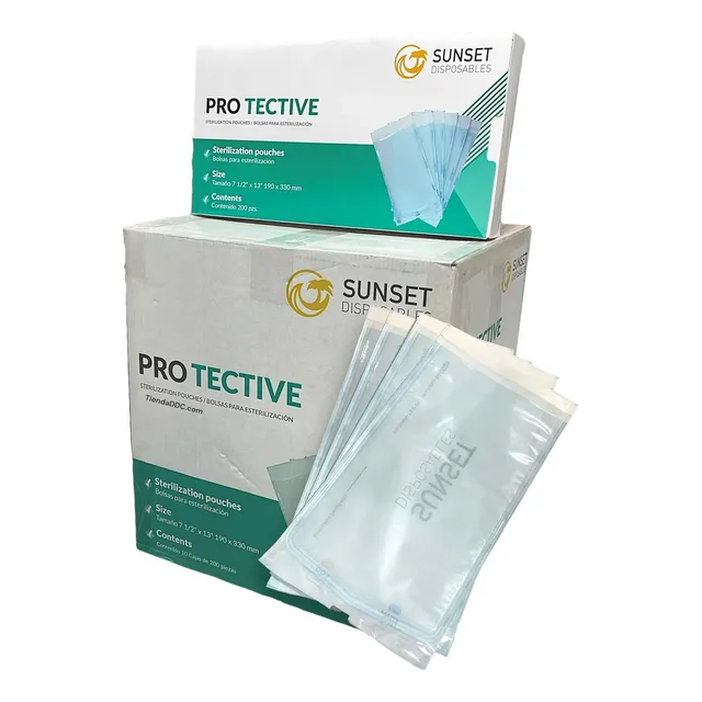 Bolsa Para Esterilizar Grande Con Indicador 19x33cm 2000pz