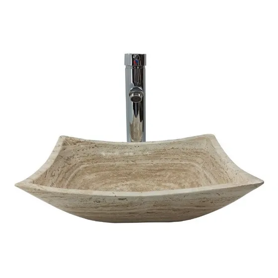Lavabo Marmol Mkm Onix Minimalista Retangular Con 30% Descue
