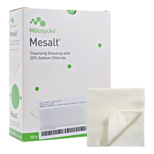 Curativo Mesalt Cloreto De Sódio Molnlycke 10x10cm - 30 Unid