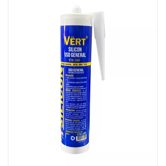 Silicona Transparente Vert Stu-300 300ml Cartucho
