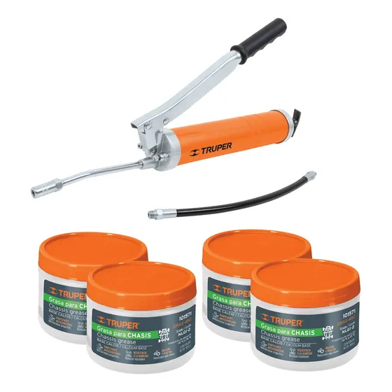 Inyectora Grasa 14oz 10000 Psi + 4 Grasa 450g Calcio Taller