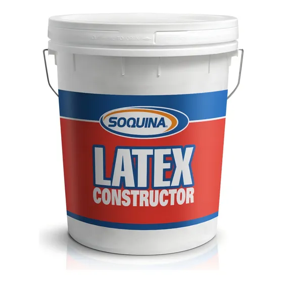 Soquina Constructor Tineta Pintura Latex Constructor Color Blanco