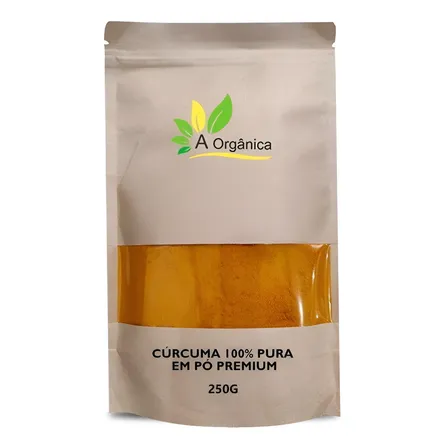 Kit 3 Cúrcuma 100% Pura Em Pó Premium 250g Orgânica