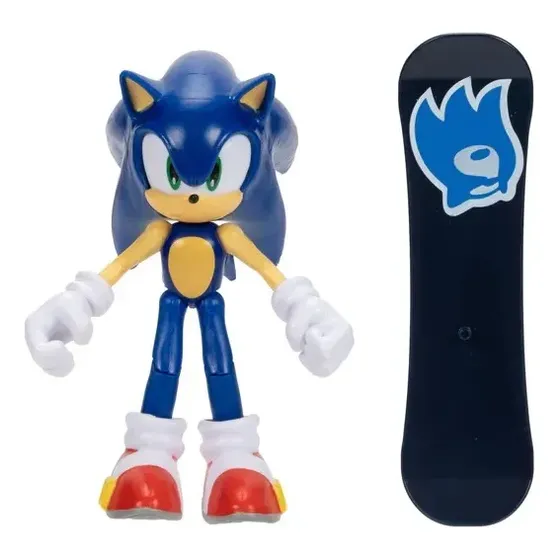 Figura Sonic 35 Aniversario 10 Cm Con Snowboard