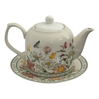 Bule Floral De Porcelana, 2 Peças, Jarro De Café Com Bule Floral De Porcelana, 2 Peças, Jarro De Café Com