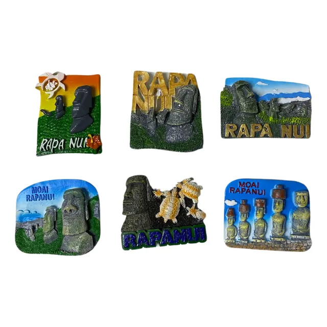 Pack 6 Surtidos Iman Isla De Pascua Rapa Nui Chile Souvenirs