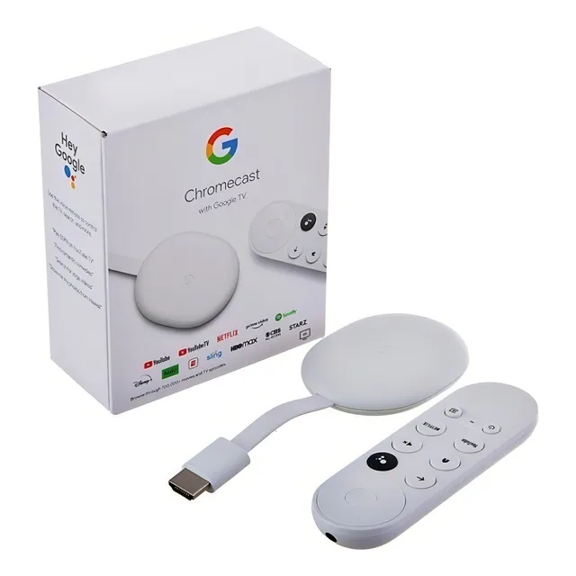 Google Chromecast 4k Chromecast With Google Tv Ga01919-us Snow De Voz