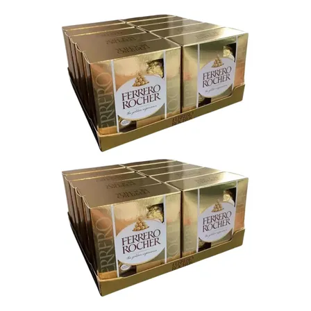 Kit Com 20 Caixinhas Bombom Ferrero Rocher 50g - 80 Bombons