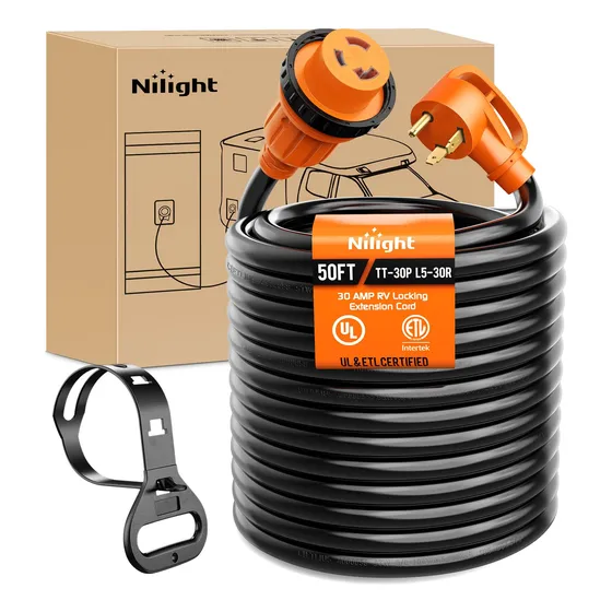 Cable De Extensión Nilight 30a 15m Rv 125v Calibre 10, Cobre