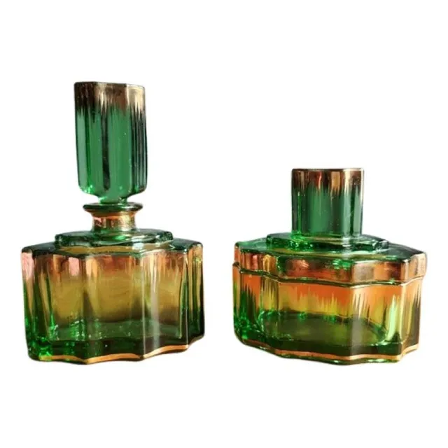 Perfumeiro Decorativo Cor Verde Frasco Perfume Lote