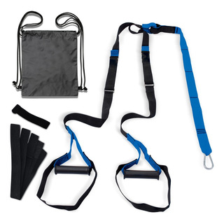 Fita De Treinamento Suspenso-funcional-pilates-kit Tipo Trx Cor Azul Fita De Treinamento Suspenso-funcional-pilates-kit Tipo Trx Cor Azul