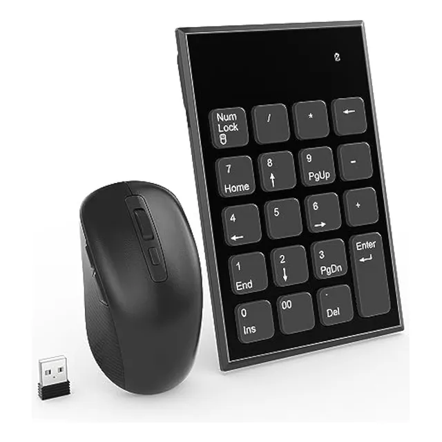 Bloc Numérico Inalámbrico Y Mouse, 19 Teclas
