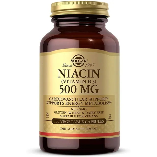 Niacina Vitamina B3 100 Mg 100 Comprimidos Solgar - Eua Sabor Sin sabor